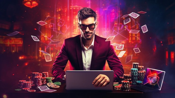 Live poker table at gacor188 login with multiple players